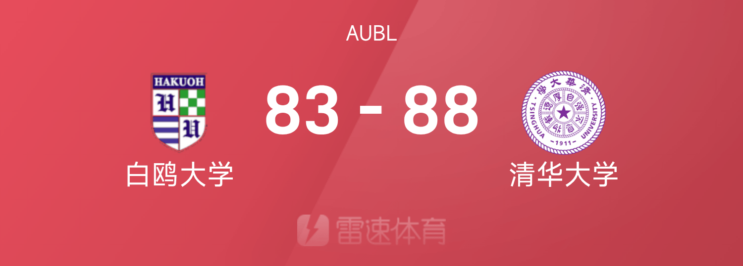 华体会hth-AUBL战报：清华大学末节大逆转以88-83击败白鸥大学